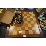 B C M Staunton Pattern Chess Set (The British Chess Magazine) & Board