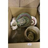 Shelley 'Meldoy' pin dish (af) and quantity of decorative china