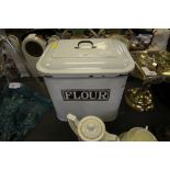 Enamelled Flour Bin