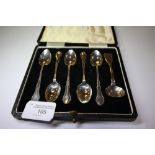 5 Silver Coffee Spoons & Assorted Mustard Spoons