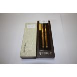 Parker fountain pen (cased) and Parker twin pen set (cased)