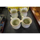 Set of four Denby mugs