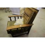 Oak recliner chair