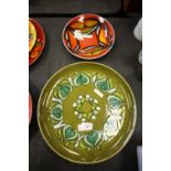 2 Poole Pottery Delphis Pattern Plates