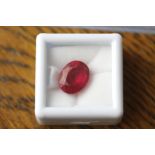 Oval cut heated treated natural ruby, 8.92ct, sold with GGL certification