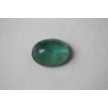 Oval cut natural emerald, 2.30ct, sold with MVM Gemmological Laboratory certification