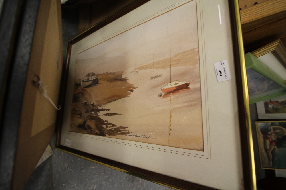 2 Oriental Prints , 2 Framed Watercolours & 1 Dulac Print - Image 5 of 5