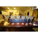 Boxed set of 6 Bohemia crystal wine glasses