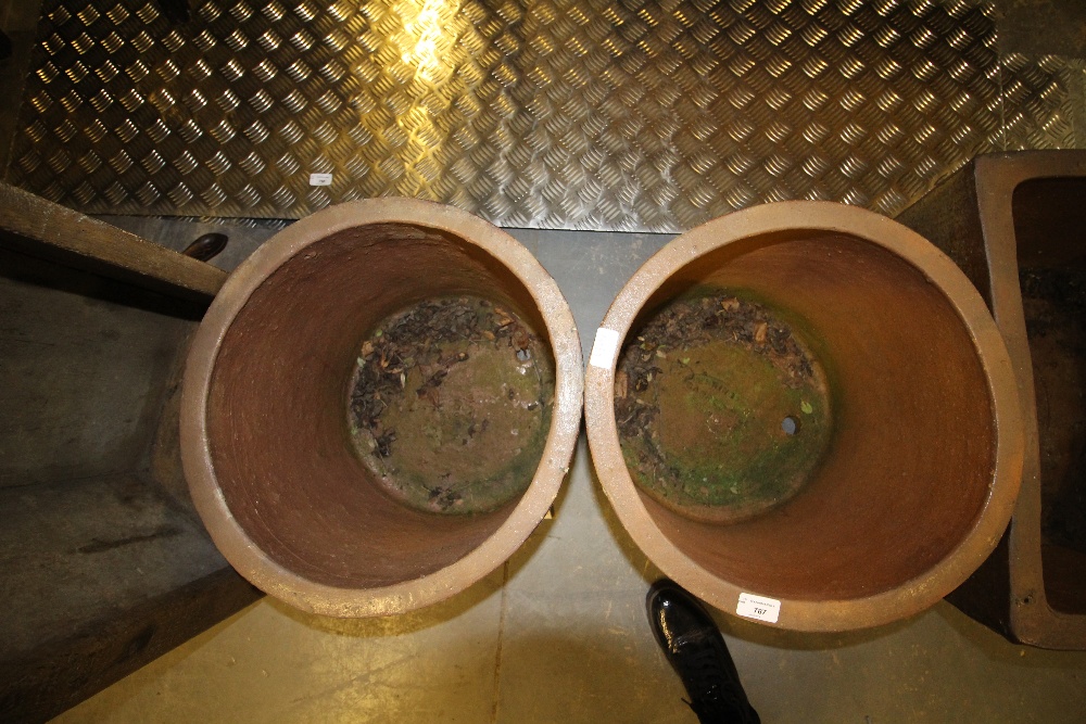Pair of circular glazed planters Errington Reay & Co - Image 2 of 2