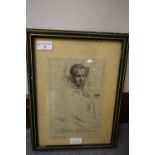 After Van Dyck - engraving, Petrus Breugel, framed