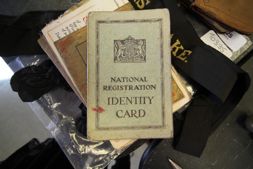 Group including National Identity Cards, Naval Hat Ribbons etc - Image 8 of 13