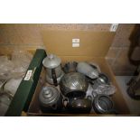Box of Pewter items