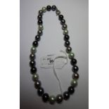Coloured simulated pearl necklace