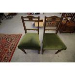 two Victorian dinning chairs