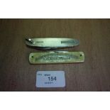 A Robertshaw & Son Ltd Penknife and Silver Mounted Knife
