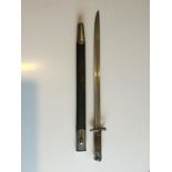 Original British WWI/p1907 Enfield bayonet with scabbard Sanderson marked