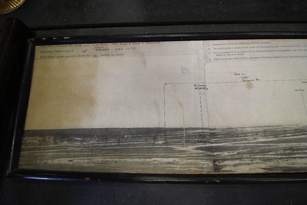 WW1 Military Issue Annotated Trench Panorama P48, Framed (A/F) - Image 2 of 5