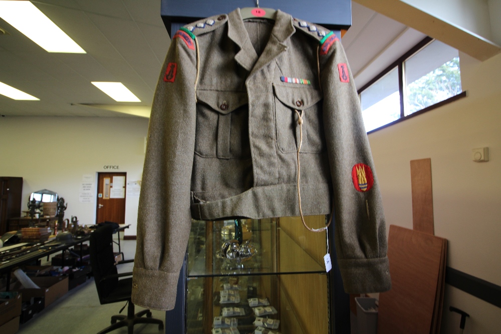 Royal Engineers (Bomb disposal division) jacket with pistol lanyard & wound stripe