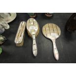 Silver and Mother of Pearl Brush & Mirror set