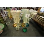 6 Bud Vases with Controlled Bubble Bases