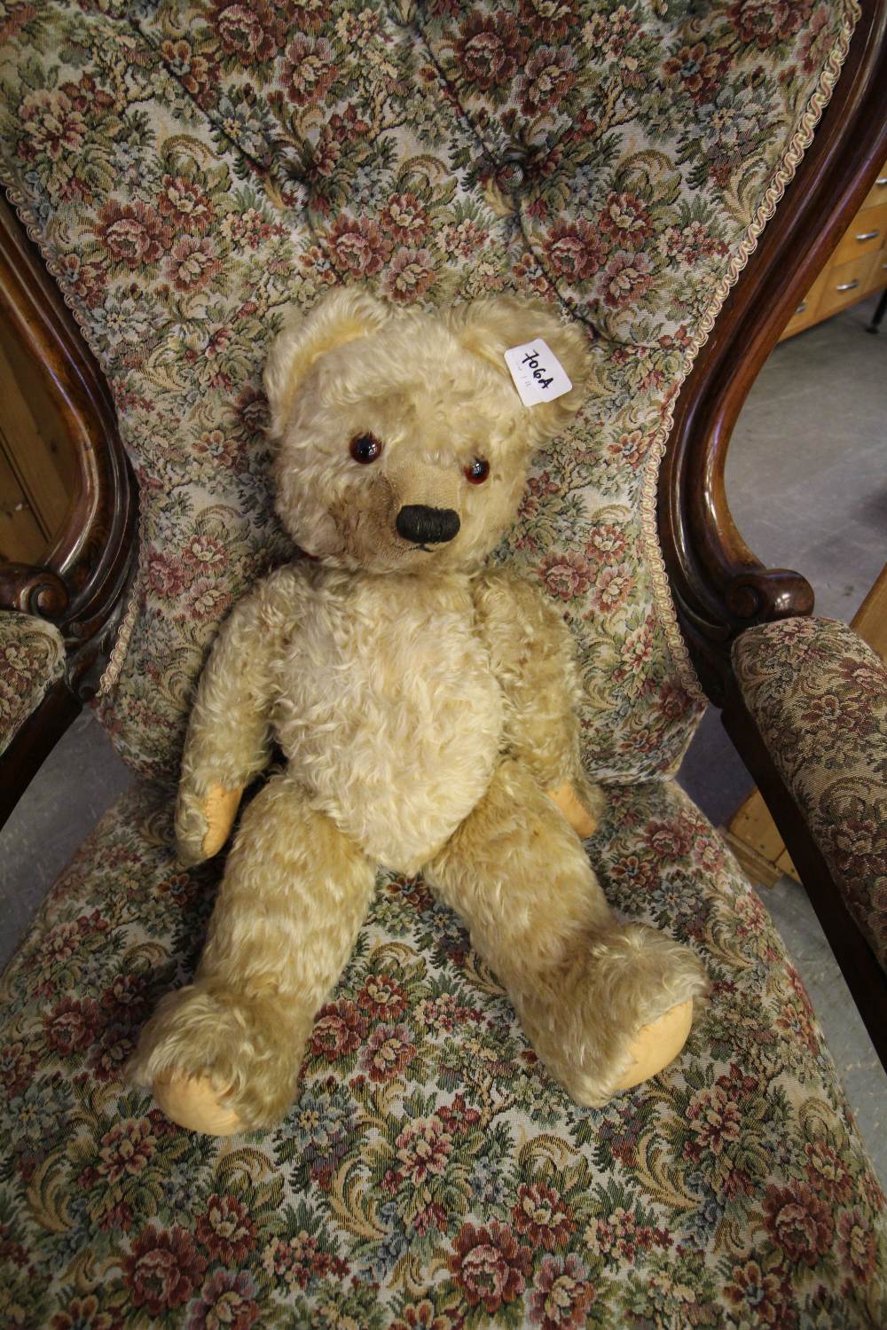 Vintage articulated mohair teddy bear