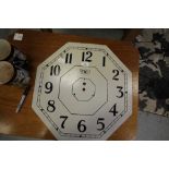 Large enamel Smith electric clock dial