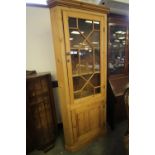 Pine corner cupboard