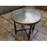 Moroccan brass top table