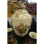 Berlin hand decorated lidded urn