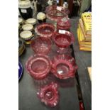 Quantity Cranberry Glass Bowls/Dishes
