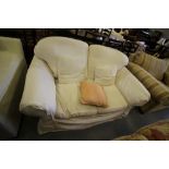 1 Small Loose Cover Cream Sofa