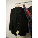 Gents black suit, chest 42, waist 34 in