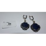 925 Lapis Lazuli Earrings