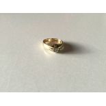 Gents Diamond Ring - weight 6.9 grams 9ct Gold (damage to shank)