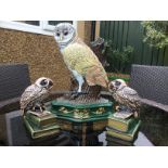 Cast Large Owl Door Porter and Owl Cast Bookends