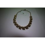 Vintage gilt metal spray necklace