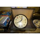 Smiths vintage clock and suitcase
