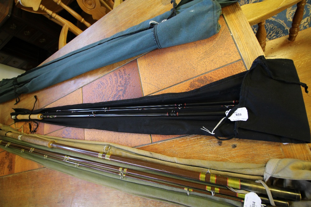 Greys of Alnwick 3 piece Graphite fly rod 12ft, 'The Kielder' with cloth sleeve bag