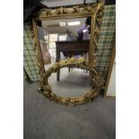 two gilt mirrors