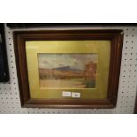 Isaac Cooke - watercolour - fell scene, signed, framed