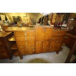 Walnut Sideboard with Bookcase Ends