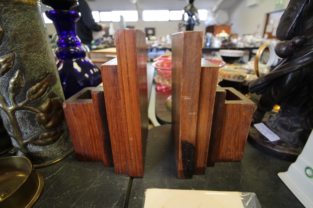 Pair of Bookends (Made from the teak from HMS Terrible and Birmingham)