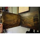 2 19th Century oil paintings on panels (both A/F)