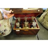 19th Century Mahogany Decanter Box (one decanter A/F)
