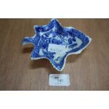 19th Century blue and white pickle dish