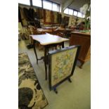 Edwardian Occasional Table and Fire Screen