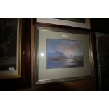 R. Stacey - Gouache - "impression of Winter" framed