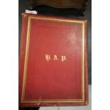 Victorian Red Leather Bound Unused Folio Jotter