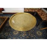Islamic brass tray table