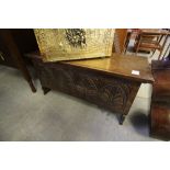 Carved Oak Reproduction Kist